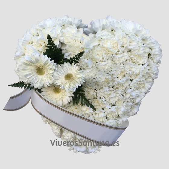 Corazón Funerario Claveles